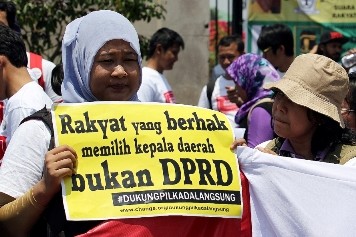 Aksi demontrasi tolak Pilkada lewat DPRD