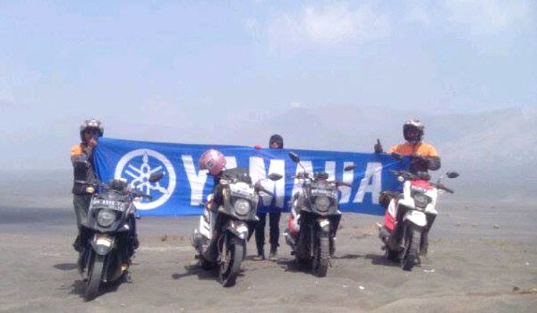 GUNUNG TENGGER: Team  Yamaha X-ride saat berada di Gunung Tengger, Bali