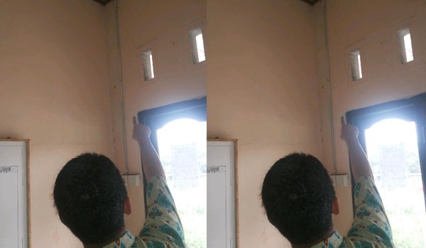 <b>Foto:</b> Retakan Rumah warga akibat seismik