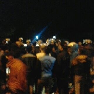 Inilah suasana di perbatasan Kumun-Tanjung Pauh tadi malam (8/11)