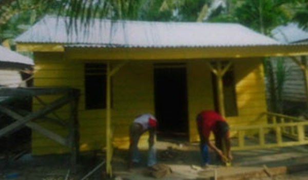 Salah satu rumah yang  mendapatkan bantuan bedah rumah