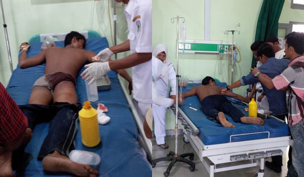 <b>Foto:</b> korban saat dirawat di rumah sakit