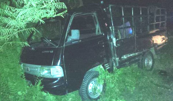 Kecelakaan lalu lintas Mobil Pick Up yang terjadi dijalan lintas Sarolangun Tembesi di km 10 Desa Ladang Panjang