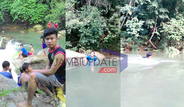 <b>Foto:</b> Mahasiswa Unja yang hanyut disungai Mengkarang