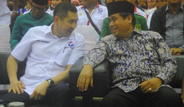 Ketum DPP Perindo, Hary Tanoesoedibjo dan Gubernur Jambi HBA
