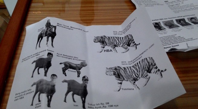 Penampakan selebaran gelap yang menjelek-jelekkan Gubernur HBA