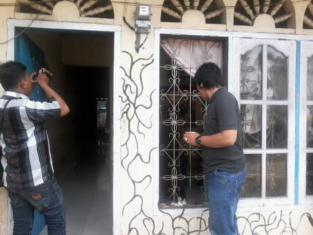 Kondisi rumah korban yang dibobol pelaku