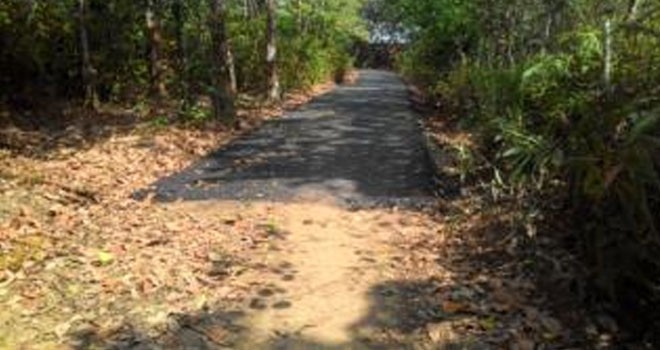 Pengaspalan jalan lingkungan yang berada di Dusun Tanjung Agung, Kecamatan Muko-Muko Bathin VII.