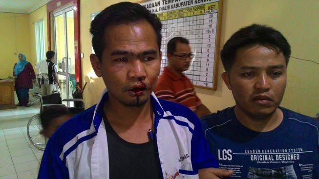 Anggota DPRD Sungai Penuh Fajran saat berada di RSU MH A Thalib Kerinci 