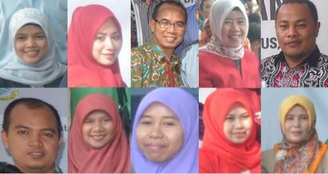 Dari kanan, Rahmah M.Pd, Anita Herda M.Pd, Â DR Sofyan, M.Pd, Â Susi Sri Rahayu, M.Pdi, Pirdinal S.Pd, Â Miftah S.Pd, Melifatma, M.Pd, Â Â Afridayanti S.Pd, Ervina M.Pd dan Elita S.Pd Â 