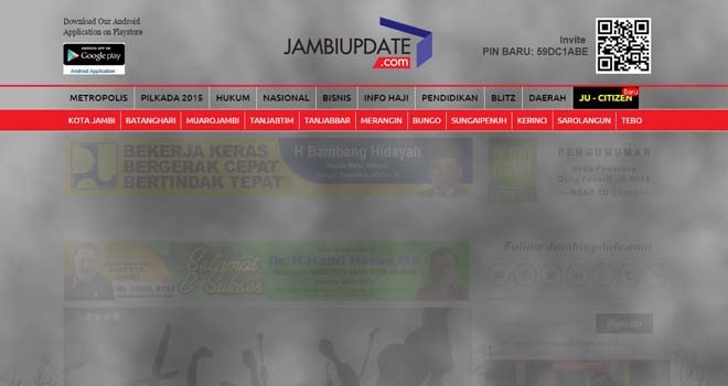 Tapilan jambiupdate.com berasap, gerakan melawan asap.