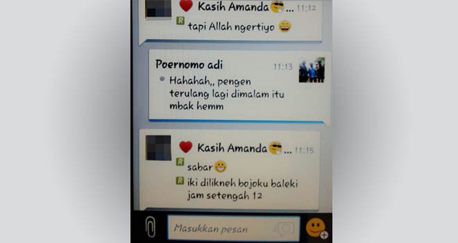 Bukti BBM terlapor dengan korban.