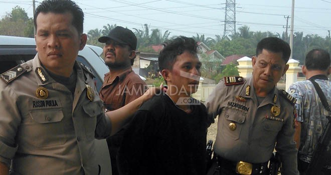 Pelaku jambret, Suhartoni (27) warga Dusun Dalam Sarolangun.