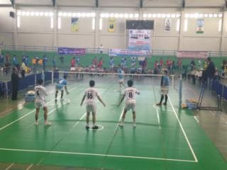 Tim sepaktakraw putra Jambi mengalahkan Sumatera Selatan (Sumsel) dengan skor 2-1