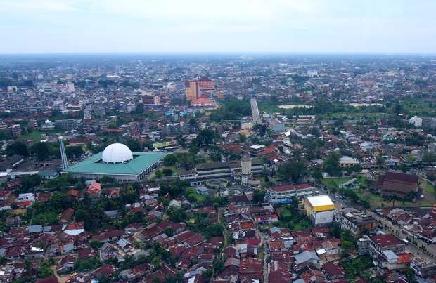 Pemandangan Kota Jambi dari Udara