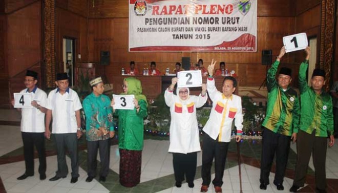 Pasangan calon bupati dan wakil bupati Batanghari
