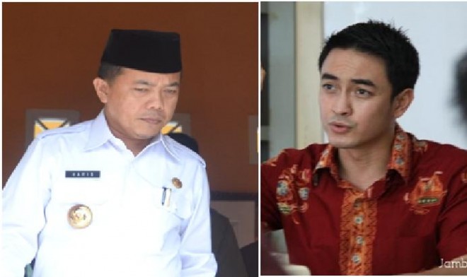 Bupati Merangin A Haris dan Cagub Jambi terpilih Zumi Zola