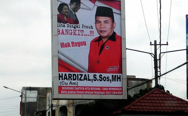 Baleho Hardizal saat Pileg  beberapa waktu lali