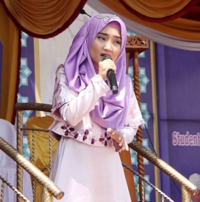 Fatin Shidqia Lubis saat tampil di Al - Azhar Expo 2016