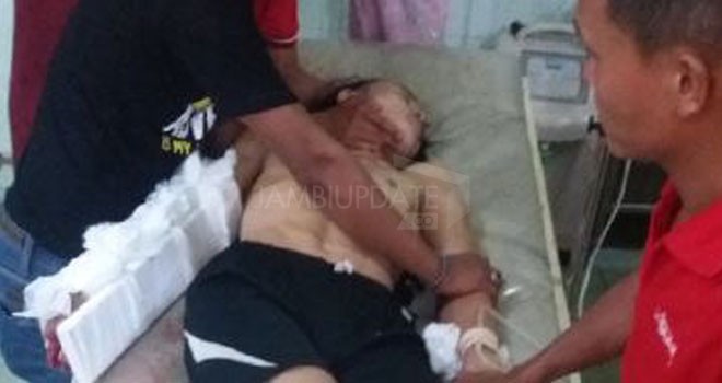 Salah Satu korban laka yang di rawat di RSUD Kol Abundjani Bangko.