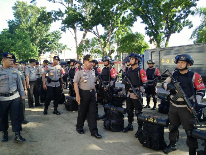 Pelepasan oleh Kapolda Jambi Selasa siang (8/3)