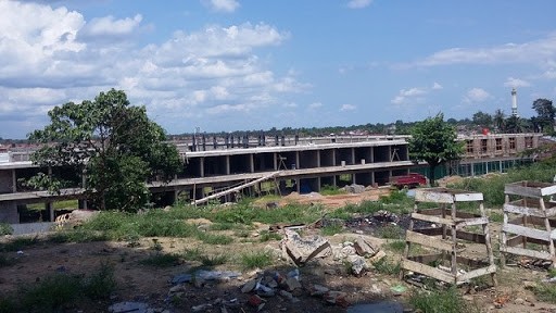 Pasar Angso Duo yang belum selesai dibangun