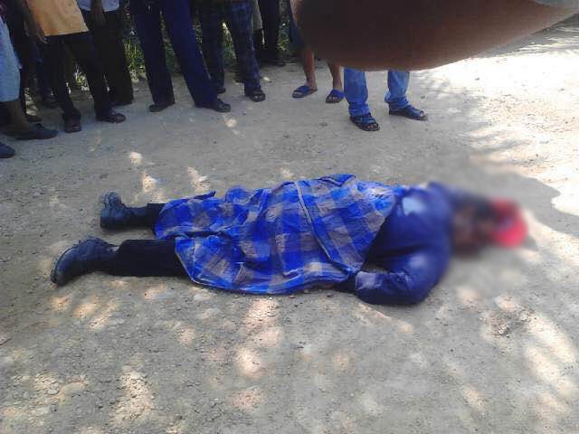 Mayat Zulkarnain saat ditemukan warga