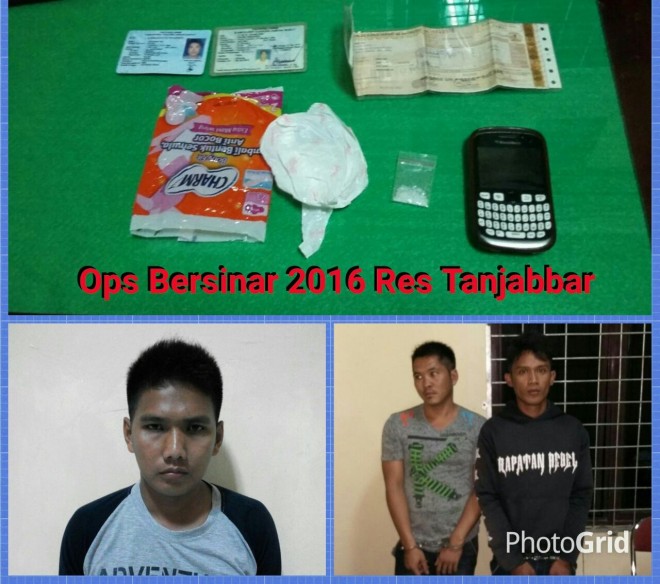 Tersangka dan barang bukti yang diamankan anggota Polres Tanjab Barat.