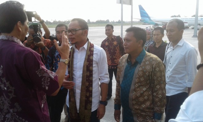 Hamid Dakhiri saat sampai di Jambi
