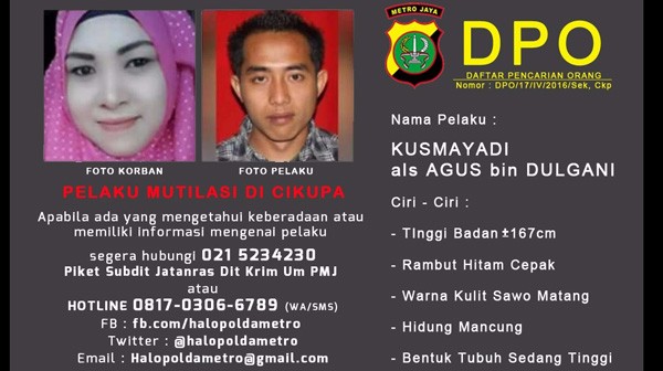 Surat DPO Agus. Foto: Polda Metro Jaya