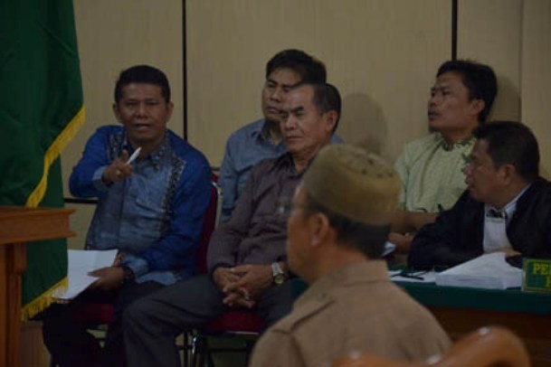 Persidangan kasus dana Bansos Kerinci di PN Tipikor Jambi beberapa waktu lalu. (F/DOK/JU)