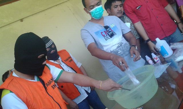 Sabu milik Robin yang dimusnahkan di BNNP Jambi.