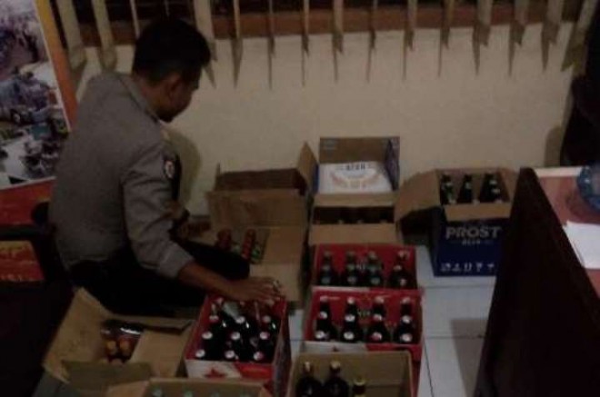 Miras yang disita polisi d Kerinci