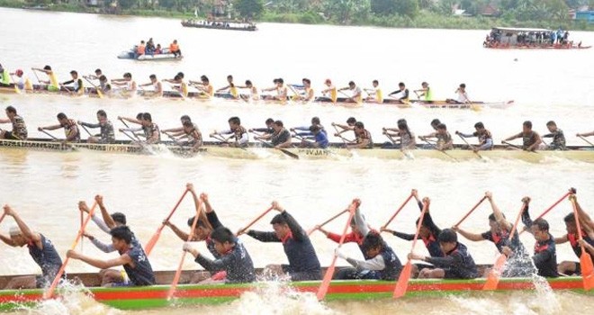 Diikuti Tim Luar Provinsi Ini Dia Juara Lomba Pacu Perahu Hut Pemkot Jambi