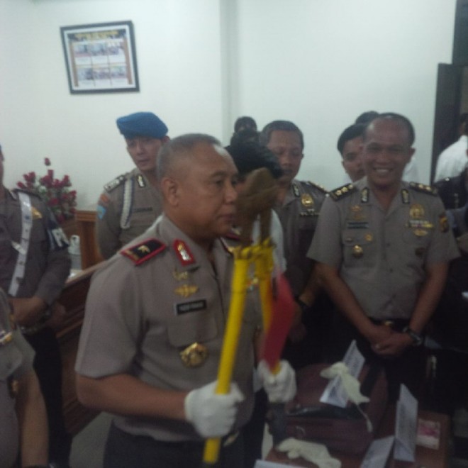 Kapolda Jambi, Brigjen Pol Yazid Fanani saat pers rilis.