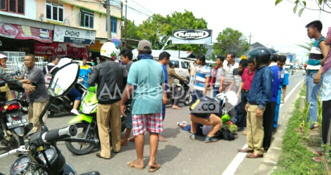 Kecelakaan lalu lintas di Kota Jambi, tepatnya di Jl. Kapten Pattimura.
