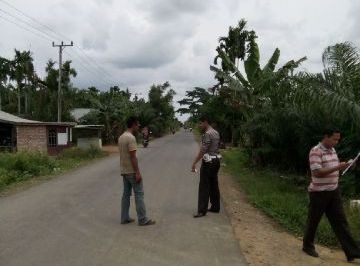 Lokasi terjadinya kecelakaan lalu lintas yang merenggut nyawa H Tenggolok.