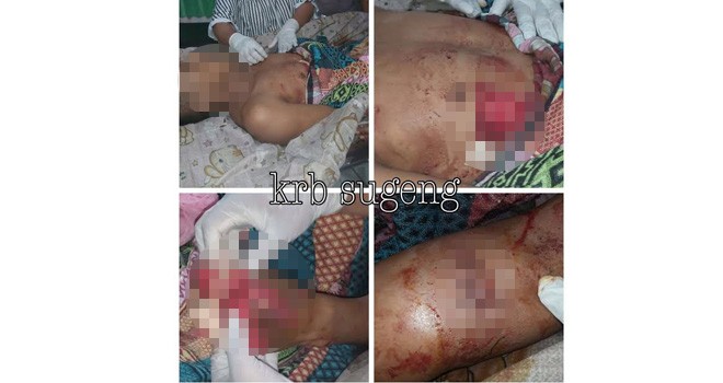 Senang warga RT 09 Parit 4 Desa Alang-alang yang meninggal akibat luka tusukan.