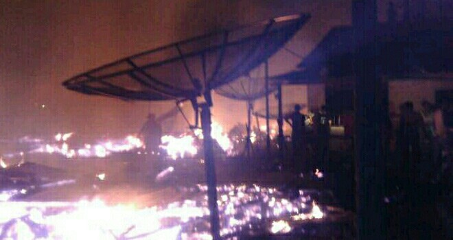 Kebaran yang terjadi di sabak timur.