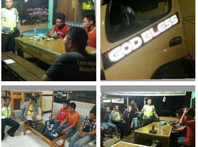 Pelaku pemalakan yang diamankan Ditlantas Polda Jambi.