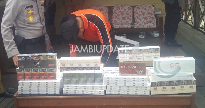 Rokok tanpa cukai yang berhasil diamankan satuan gabungan dari Mapolres Tanjabbarat.