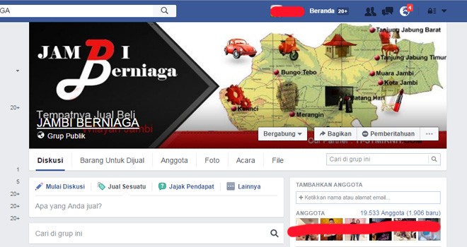 Screanshot Grub Jual Beli di Facebook.