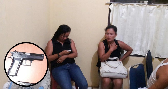 2 Wanita yang diamankan Polsek Sabak Barat dan BNNK Tanjabtim.