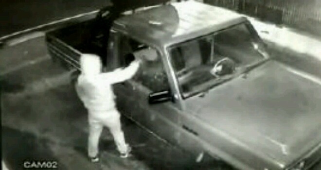 Pelaku saat beraksi.