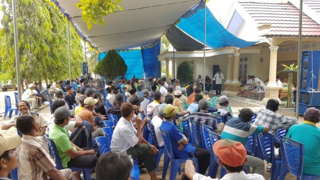 Sosialisasi DPC Partai Gerindra di Desa Talang Bukit, Unit 6 Kecamatan Bahar Utara, Kabupaten Muaro Jambi, Sabtu (8/10)