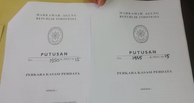 Salinan putusan Mahkamah Agung RI tentang perkara kasasi perdata yang diajukan PT Arafah Alam Sejahtera dan PT Dekky Karya Bestari terhadap Pemkot Sungaipenuh Cq Dinas PU Sungaipenuh.