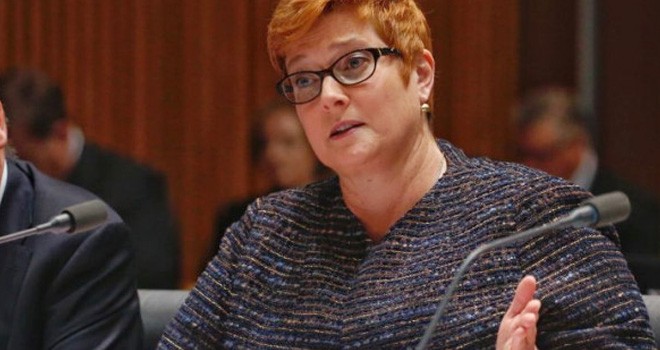 Menteri Pertahanan Australia Marise Payne. Foto: Luke Stephenson/ABC News
