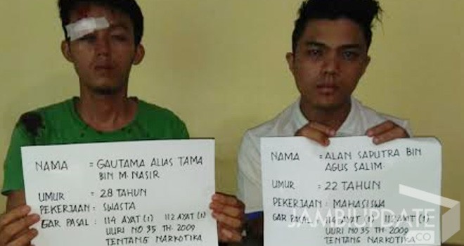 Dua Pemuda di Merangin Dibekuk Polisi saat transaksi narkoba.