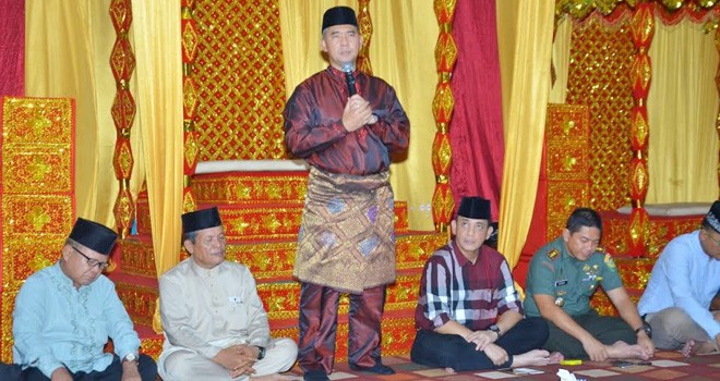 Acara Kenduri Adat dan Doa Lepas Cemas yang berlangsug di Balairung Sari Balai Adat Melayu Tanah Pilih Pusako Batuah Kota Jambi.