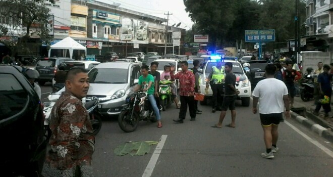 Lokasi kecelakaan yang menewaskan mahasiswi Unja.